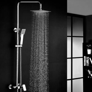 Douche vierkant, chrome opbouw