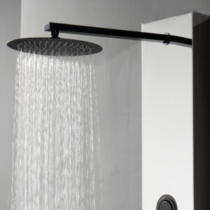 Douche rond, zwart inbouw