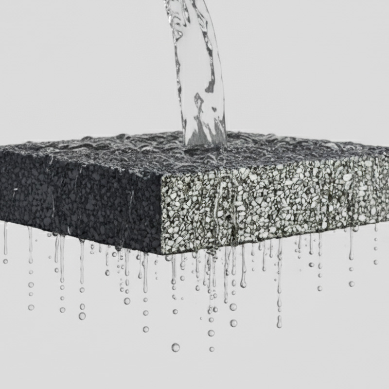 Waterdoorlatend beton grijs